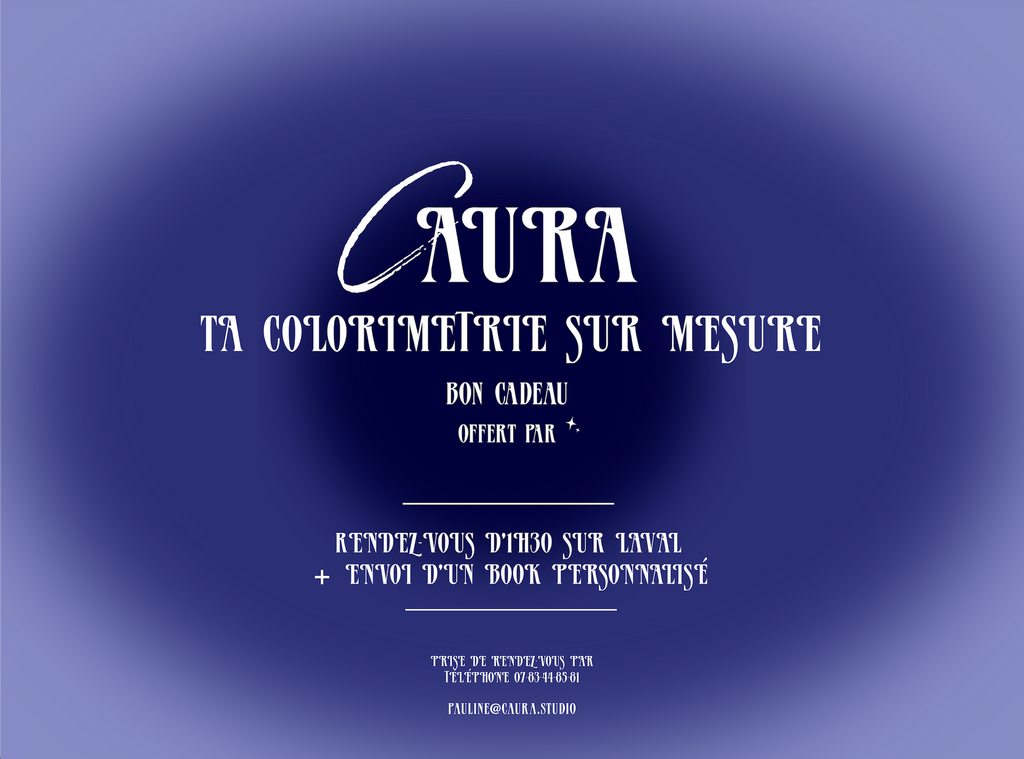 Carte cadeau colorimetrie - rendez-vous à Laval